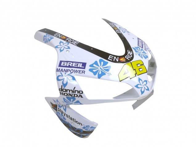 Migliori Carena Moto Honda CBR600RR 2003-2004 - Bianco Blu Rosso Nastro Azzurro 46