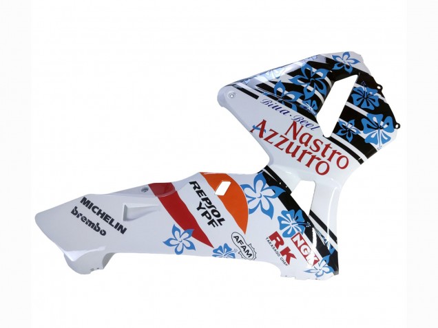 Migliori Carena Moto Honda CBR600RR 2003-2004 - Bianco Blu Rosso Nastro Azzurro 46