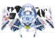 Migliori Carena Moto Honda CBR600RR 2003-2004 - Bianco Blu Rosso Nastro Azzurro 46
