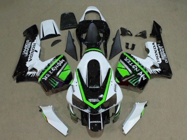 Migliori Carena Moto Honda CBR600RR 2003-2004 - Bianco Verde Nero Lucido Mostro