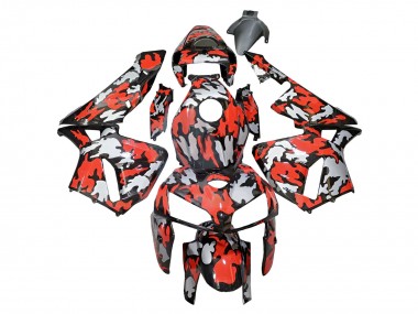 Migliori Carena Moto Honda CBR600RR 2005-2006 - Nero Rosso Grigio Camouflage