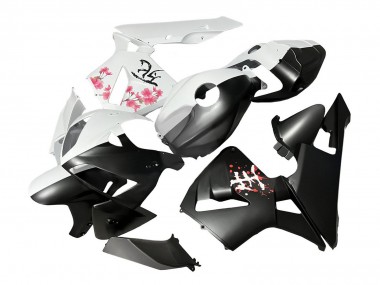 Migliori Carena Moto Honda CBR600RR 2005-2006 - Nero Bianco Fiore di Ciliegio