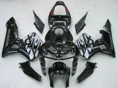 Migliori Carena Moto Honda CBR600RR 2005-2006 - Nero Lucido Grigio Fiamma