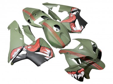 Migliori Carena Moto Honda CBR600RR 2005-2006 - Verde Rosso Squalo