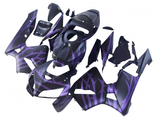 Migliori Carena Moto Honda CBR600RR 2005-2006 - Nero Opaco Viola