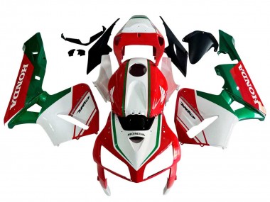 Migliori Carena Moto Honda CBR600RR 2005-2006 - Rosso Bianco Verde
