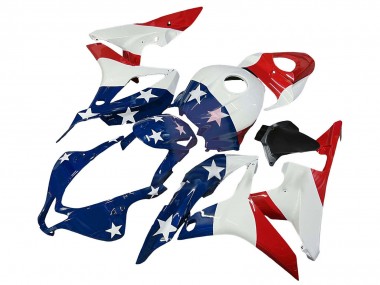 Migliori Carena Moto Honda CBR600RR 2007-2008 - Bianco Blu Rosso Stella