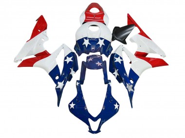 Migliori Carena Moto Honda CBR600RR 2007-2008 - Bianco Blu Rosso Stella