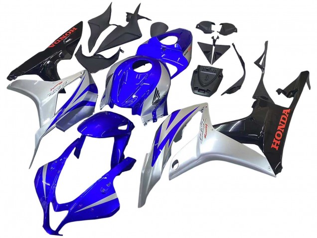 Migliori Carena Moto Honda CBR600RR 2007-2008 - Argento Blu Nero Lucido Corsa