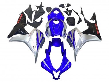 Migliori Carena Moto Honda CBR600RR 2007-2008 - Argento Blu Nero Lucido Corsa