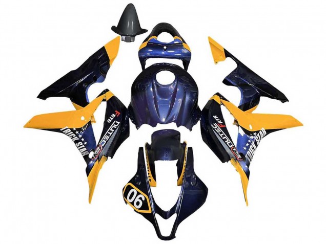 Migliori Carena Moto Honda CBR600RR 2007-2008 - Arancia Blu Scuro Trick Star 06