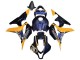 Migliori Carena Moto Honda CBR600RR 2007-2008 - Arancia Blu Scuro Trick Star 06