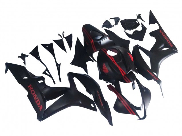 Migliori Carena Moto Honda CBR600RR 2007-2008 - Nero Opaco Rosso