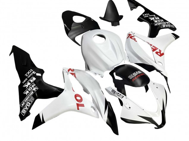 Migliori Carena Moto Honda CBR600RR 2007-2008 - Bianco Nero Opaco Rosso Repsol