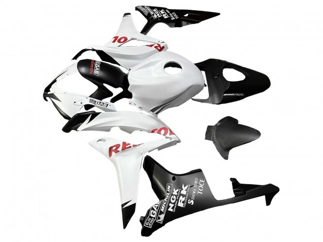 Migliori Carena Moto Honda CBR600RR 2007-2008 - Bianco Nero Opaco Rosso Repsol
