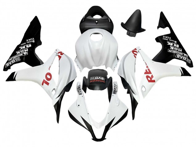 Migliori Carena Moto Honda CBR600RR 2007-2008 - Bianco Nero Opaco Rosso Repsol