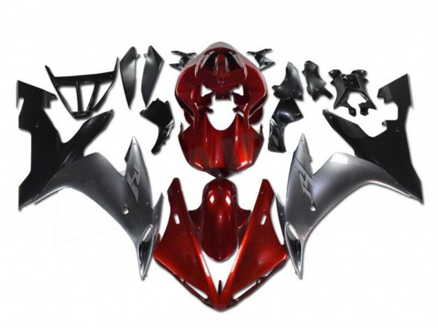 Migliori Carena Moto Yamaha YZF R1 2002-2003 - Rosso Argento Nero
