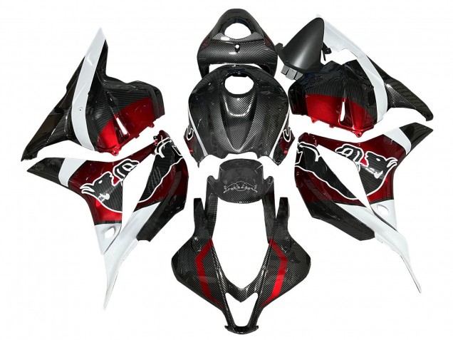 Migliori Carena Moto Honda CBR600RR 2009-2012 - Bianco Rosso Nero Fibra di Carbonio