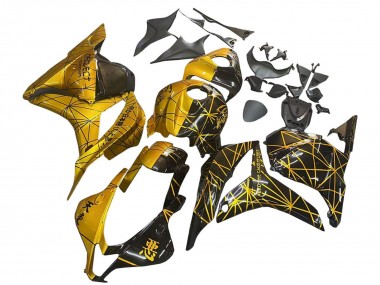 Migliori Carena Moto Honda CBR600RR 2009-2012 - Oro Nero Lucido