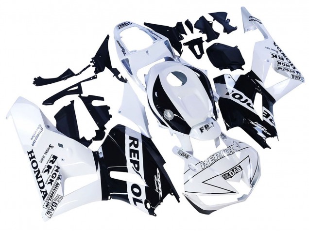 Migliori Carena Moto Honda CBR600RR 2013-2023 - Bianco Nero Lucido Repsol