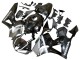 Migliori Carena Moto Honda CBR600RR 2013-2023 - Argento Nero Lucido