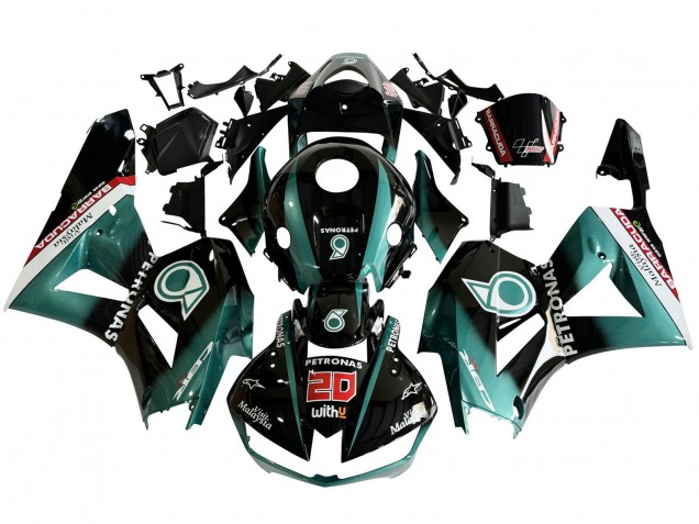 Migliori Carena Moto Honda CBR600RR 2013-2026 - Blu Verde Acqua Nero Lucido Petronas 20