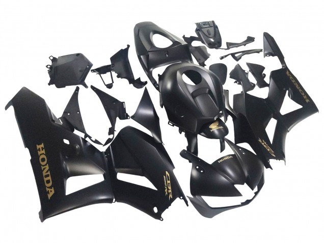Migliori Carena Moto Honda CBR600RR 2013-2023 - Nero Opaco Oro Decals