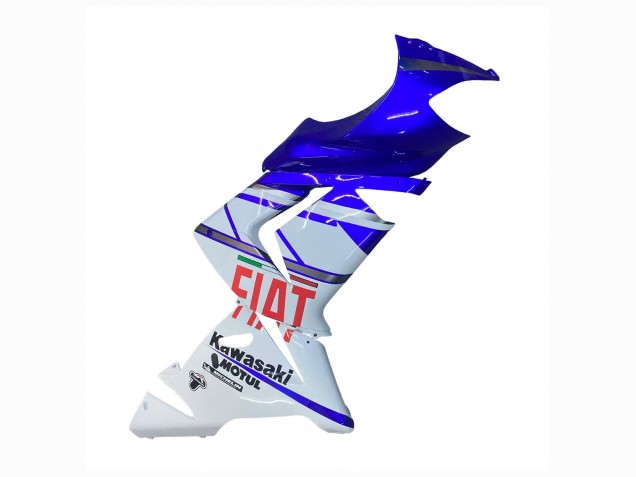 Migliori Carena Moto Kawasaki ZX10R 2004-2005 - Lucido Blu Bianco Fiat Motul