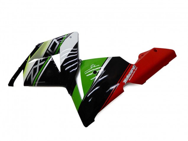 Migliori Carena Moto Kawasaki ZX10R 2004-2005 - Bianco Nero Verde Elf