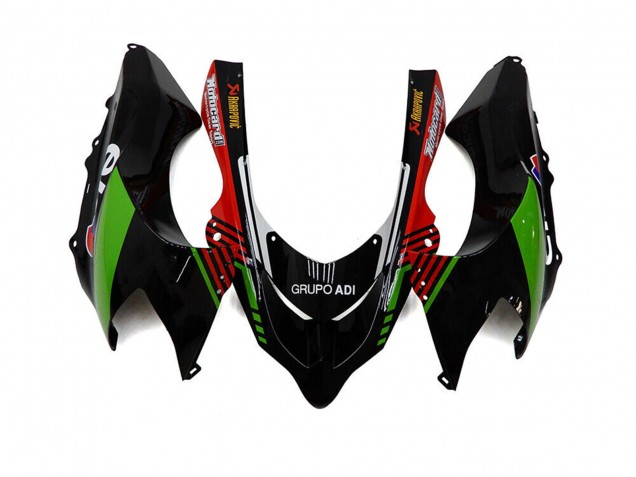 Migliori Carena Moto Kawasaki ZX10R 2004-2005 - Bianco Nero Verde Elf