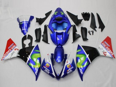 Migliori Carena Moto Yamaha YZF R1 2012-2014 - Blu Bianco Rosso Nero Lucido Verde ENEOS Yamalube