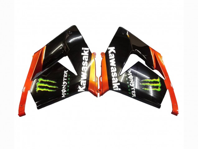 Migliori Carena Moto Kawasaki ZX10R 2004-2005 - Burnt Arancia Nero Mostro Elf