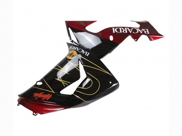 Migliori Carena Moto Kawasaki ZX10R 2006-2007 - Nero Rosso Oro BACARDI