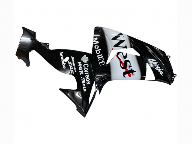 Migliori Carena Moto Kawasaki ZX10R 2006-2007 - Nero Lucido Bianco West
