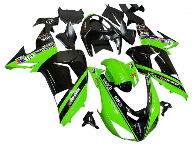 Migliori Carena Moto Kawasaki ZX10R 2006-2007 - Verde Nero Elf Touch4 3M