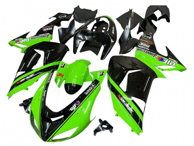 Migliori Carena Moto Kawasaki ZX10R 2006-2007 - Verde Nero Elf Touch4 3M