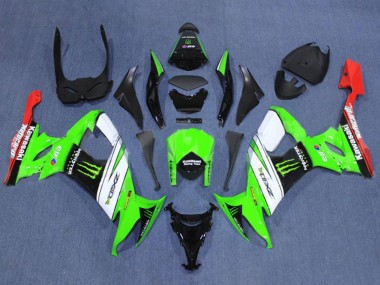 Migliori Carena Moto Kawasaki ZX10R 2008-2010 - Verde Bianco Rosso Nero Mostro