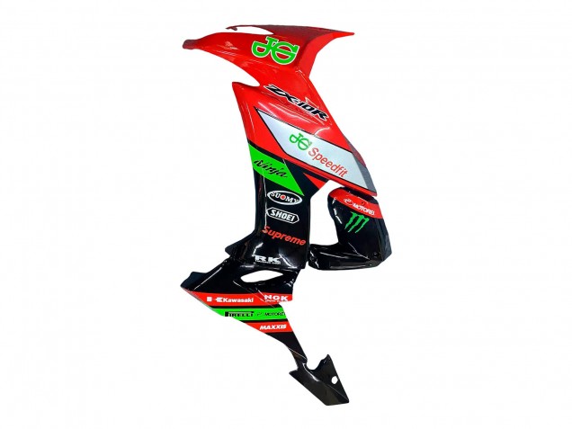 Migliori Carena Moto Kawasaki ZX10R 2008-2010 - Rosso Verde Nero