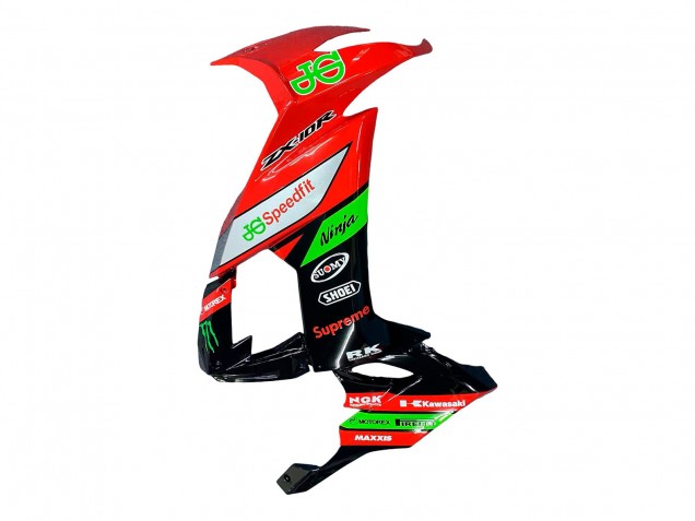 Migliori Carena Moto Kawasaki ZX10R 2008-2010 - Rosso Verde Nero