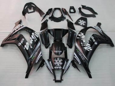 Migliori Carena Moto Kawasaki ZX10R 2011-2015 - Nero Lucido Bianco Elf Nevicare Decal