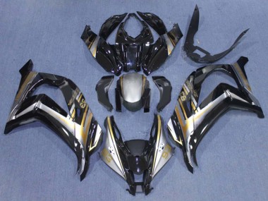 Migliori Carena Moto Kawasaki ZX10R 2016-2020 - Nero Lucido Argento Oro 93