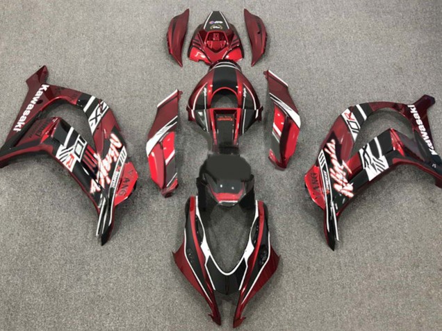 Migliori Carena Moto Kawasaki ZX10R 2016-2020 - Rosso Bordeaux Bianco Nero Lucido