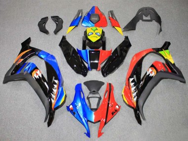Migliori Carena Moto Kawasaki ZX10R 2016-2020 - Blu Rosso Giallo Nero Squalo