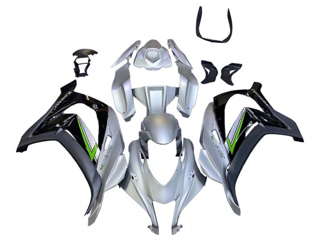 Migliori Carena Moto Kawasaki ZX10R 2016-2020 - Argento Verde Nero