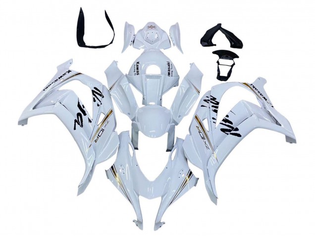 Migliori Carena Moto Kawasaki ZX10R 2016-2020 - Bianco Oro Nero