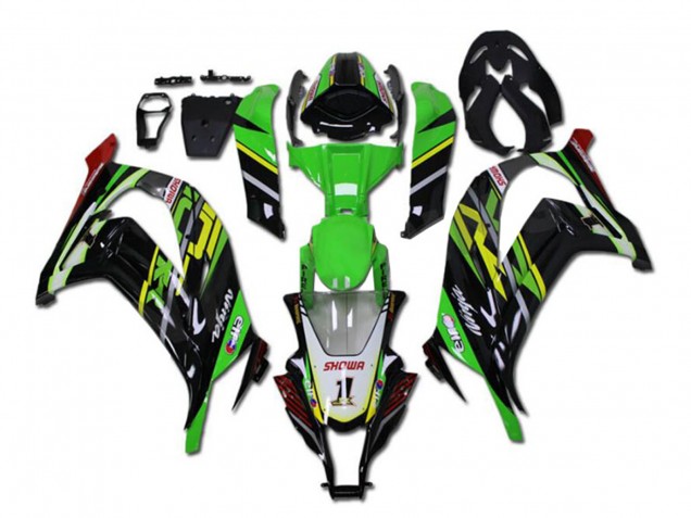 Migliori Carena Moto Kawasaki ZX10R 2011-2015 - Verde Giallo Nero Lucido Rosso Showr 1
