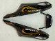 Migliori Carena Moto Kawasaki ZX14R ZZR1400 2006-2011 - Nero Lucido Oro Fiamma