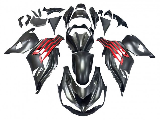 Migliori Carena Moto Kawasaki ZX14R ZZR1400 2012-2024 - Nero Opaco Rosso Bianco Ninja
