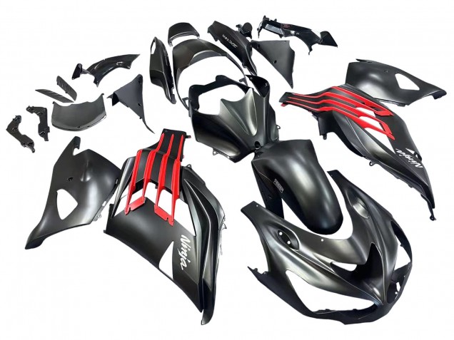 Migliori Carena Moto Kawasaki ZX14R ZZR1400 2012-2024 - Nero Opaco Rosso Bianco Ninja