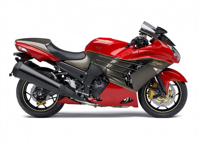 Migliori Carena Moto Kawasaki ZX14R ZZR1400 2012-2024 - Rosso Nero Opaco Oro Ninja